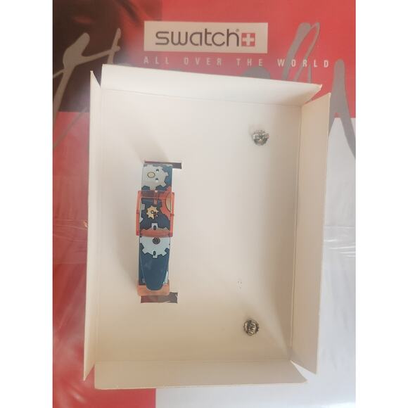 Swatch Watch ROBOBOY GR135PACK Steve Guarnaccia Box HAND SIGNED AUTOGRAPH NOS - Picture 5 of 14